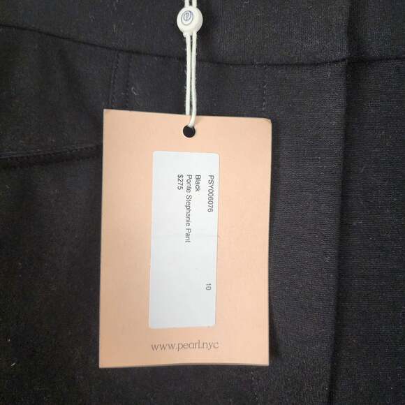 Pearl by lela rose ponte stephanie pants Sz 10 black stretch zip up A4C - Picture 2 of 5